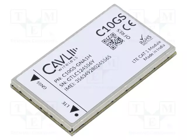 MODUULI: LTE - DOWN: 10MBPS - UP: 5MBPS - LGA - SMD - GNSS,LTE CAT1 - ESIM - M2M (GPRS/HSPA/LTE) moduulit - C10GS-GNA1H - 1