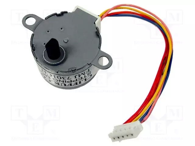 MOOTTORI: DC - ASKEL-YKSINAPAINEN - 5÷12VDC - 5,6°-ASKEL - IP50 - Sähkömoottorit - FMJ7301CH - 1