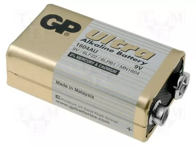 PARISTO: ALKALIPARISTO - 6F22 - 9V - EI-UUDELLEENLADATTAVA - ULTRA - Alkaliparistot - BAT-6F22LU-SH - 1