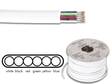 TELEPHONE CABLE 6 x 0.08mm WHITE FLAT, LENGTH ON REEL : 100m - Puhelinkaapelit - TFC6008I - 1