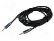 KAAPELI - JACK 3,5 MM 3PIN KULMAPISTOKE,MOLEMMIN PUOLIN - 3M - Muut audio-videokaapelit - BAYGI - 1