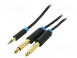 KAAPELI - JACK 3,5MM 3PIN PISTOKE,6,3MM PLUGI X2 - 3M - Muut audio-videokaapelit - BACBI - 1