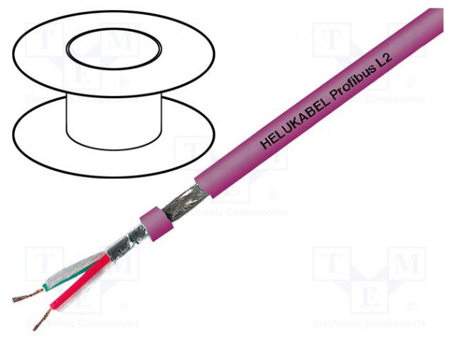 DATAKAAPELI - 1X2X22AWG - VIOLETTI - CU - -40÷70°C - 8MM - Suojaamattomat ohjaimien kaapelit - PROFIBUS-L2-DC-VI - 1