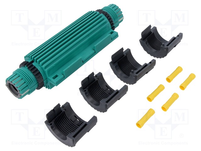 GEELIJATKOS - RELICON - POLYPROPYLEENI PP - IP68 - VIHREÄ - Y: 190MM - Kaapelin geeliliittimet - RELISEAL-V56PPSI - 1