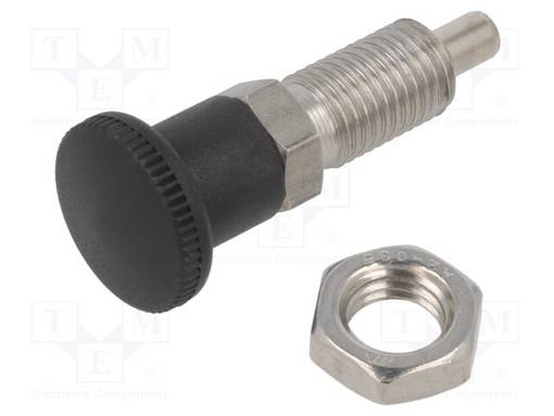 INDEKSITAPPI - KIERRE: M12 - 6MM - TEKNOPOLYMEERI PA - NOUSU: 1,5 - Indeksitapit ja ohjausholkit - GN817-6-9-BK-NI - 1