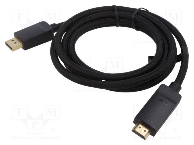 KAAPELI - DISPLAYPORT-PISTOKE,MOLEMMIN PUOLIN - PVC - TEKSTIILI - HDMI, DVI, DisplayPort johdot - HCCBI - 1