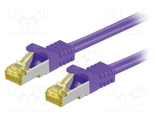 PATCH KAAPELI - S/FTP - CAT: 6A - RJ45-PISTOKE,MOLEMMIN PUOLIN - LANKA - RJ45 Ethernet kaapelit - SFTP7-CU-005VI - 1
