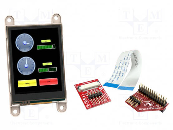 TFT NÄYTTÖ - 2,4" - 240X320 - 32KBRAM,192KBFLASH - 300CD/M2 - ULCD - Älykkäät näytöt - GEN4-ULCD-24DT-PI - 1