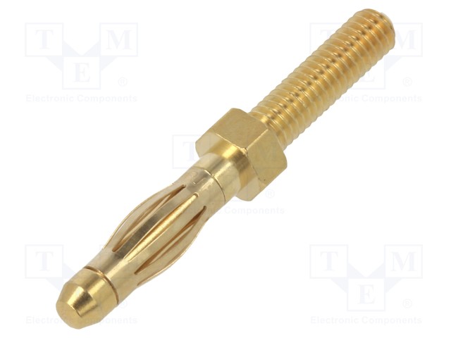 LABORATORY CONNECTOR: 4MM BANANA - PLUG - 32A - 60VDC - NON-INSULATED - Banaaniliittimet 4mm - PJP60555AUNI - 1