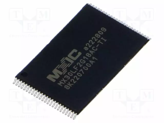 IC: FLASH MUISTI - 2GBFLASH - 20NS - TSOP48 - SARJA- - FLASH rinnakkaisl. muistit - mikropiirit - MX30LF2G18AC-TI - 1