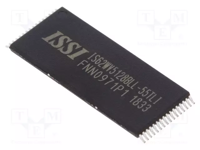 IC: SRAM MUISTI - 4MBSRAM - 512KX8BIT - 2,5÷3,6V - 55NS - TSOP32 - SARJA- - SRAM rinnakkaisl. muistit - mikropiirit - 62WV5128BLL55TLI - 1