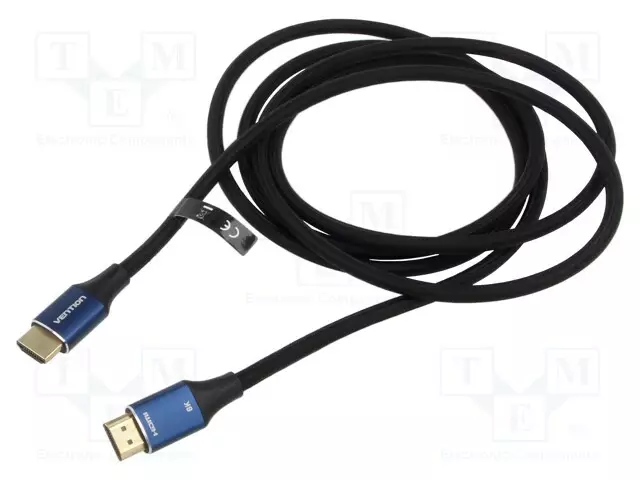 KAAPELI - HDMI-PISTOKE,MOLEMMIN PUOLIN - PVC - TEKSTIILI - HDMI 2.1 - HDMI, DVI, DisplayPort johdot - ALGLI - 1