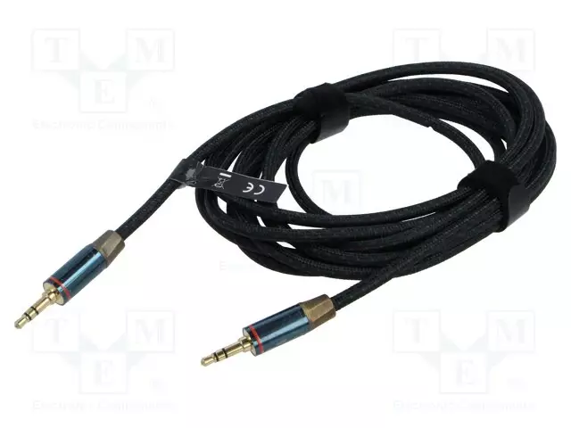 KAAPELI - JACK 3,5 MM 3PIN KULMAPISTOKE,MOLEMMIN PUOLIN - 3M - Muut audio-videokaapelit - BAYGI - 1