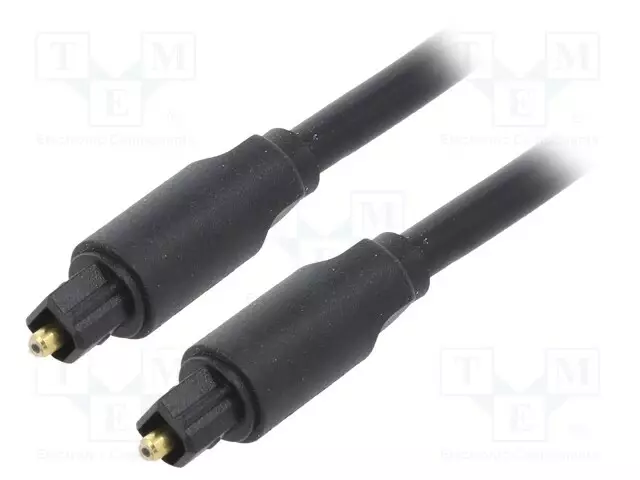 KAAPELI - TOSLINK-PISTOKE,MOLEMMIN PUOLIN - 3M - MUSTA - ULKOØ: 5MM - Muut audio-videokaapelit - BAEBI - 1