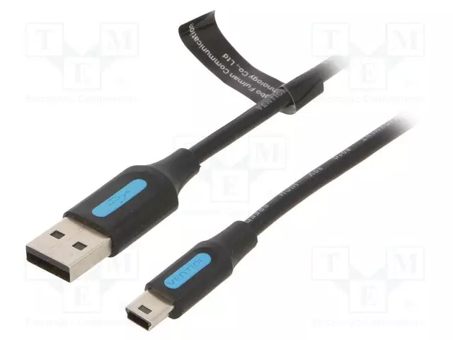 KAAPELI - USB 2.0 - USB A PISTOKE,USB B PIENOISPISTOKE - 3M - MUSTA - USB kaapelit ja adapterit - COMBI - 1