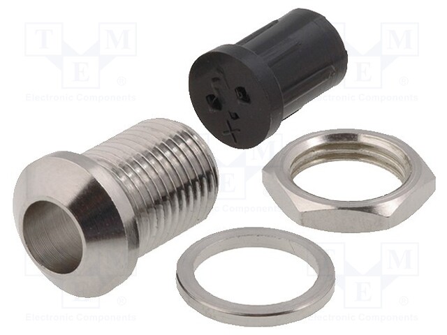 LED-PIDIKE - 5MM - NIKKELI - KUPERA - MUOVITULPPA - LEDkaulukset - RTM-5010-NI - 1