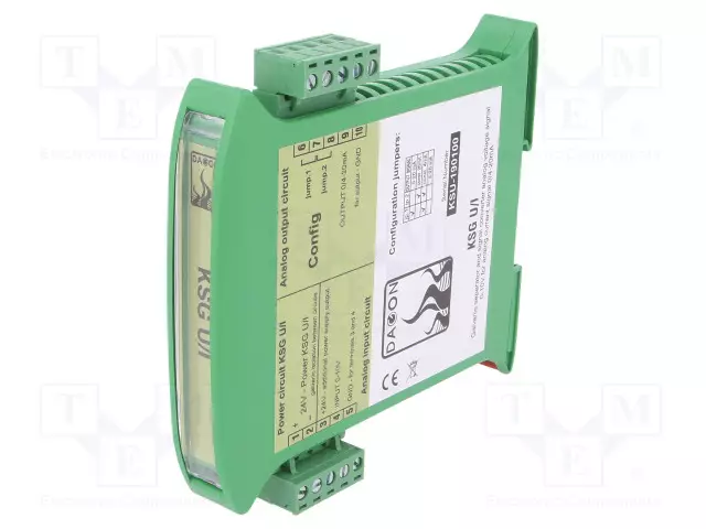 MUUNTAJA: ANALOGISET SIGNAALIT - DIN-KISKOLLE - 0÷10V - 24VDC - IP20 - Teollisuus mittamuuntimet ja erottimet - KSG-UI - 1