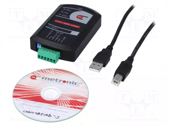AUTOMAATIOMODUULI: MUUTTAJA - RS485/USB - PORTTIEN LUKU: 1 - 0÷50°C - Teollisuusverkot - CONV485USB-I - 1