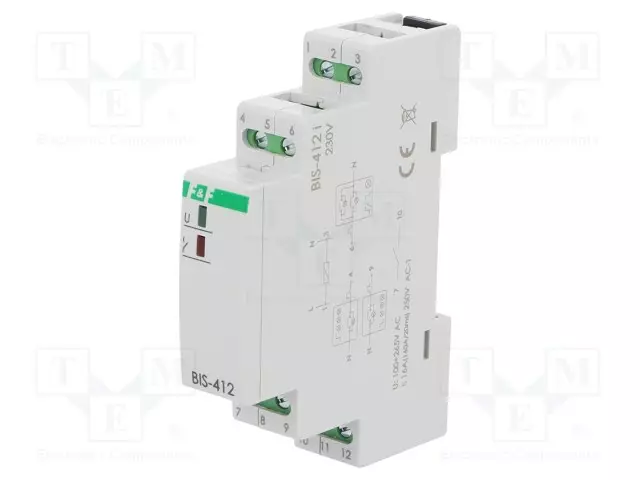 RELE: ASENNUS-BISTABIILI,PULSSI-INRUSH - SPDT - DIN-KISKOLLE - Asennusreleet - BIS-412I - 1
