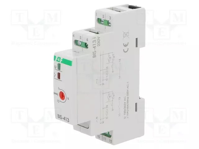 RELE: ASENNUS-BISTABIILI,PULSSI-INRUSH - SPDT - DIN-KISKOLLE - Asennusreleet - BIS-413I - 1