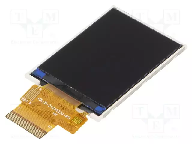 TFT NÄYTTÖ - 2,4" - 240X320 - VALAISTUS: LED - KOOT: 42,72X60,26X2,3MM - TFT-näytöt - 4DLCD-24320240-I - 1