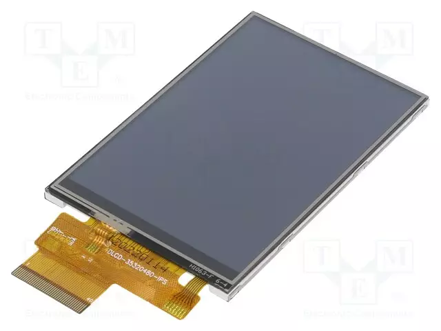 TFT NÄYTTÖ - 3,5" - 320X480 - VALAISTUS: LED - KOOT: 54,66X82,94X3,6MM - TFT-näytöt - 4DLCD-35480320-RI - 1