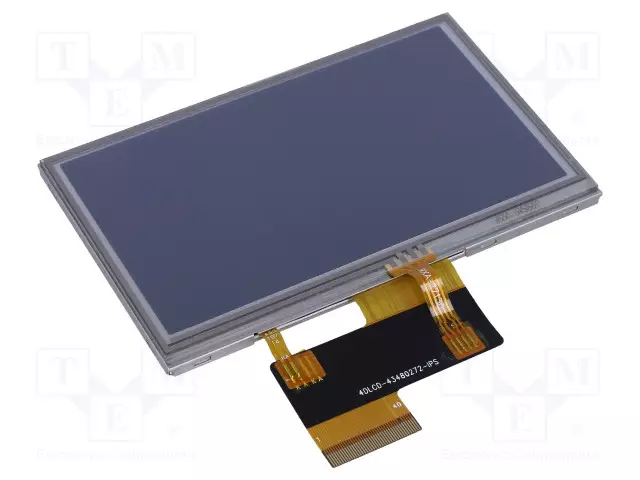 TFT NÄYTTÖ - 4,3" - 480X272 - VALAISTUS: LED - KOOT: 105,5X67,2X4,05MM - TFT-näytöt - 4DLCD-43480272-RI - 1