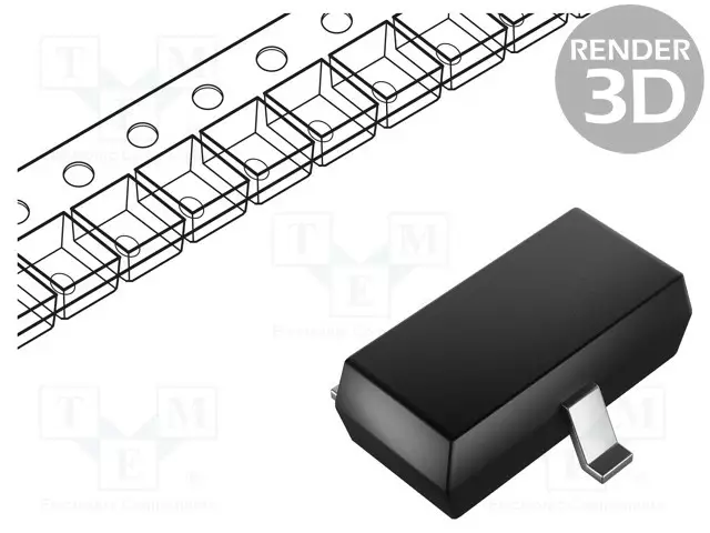 TRANSISTORI: PNP - BIPOLAARI - 65V - 0,1A - 0,25W - SOT23 - Transistorit - BC856B-CDI - 1