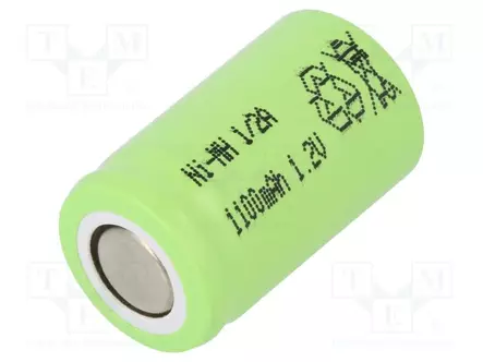 AKKU: NI-MH - 1/2A - 1,2V - 1100MAH - Ø16,3X27,4MM - Akut - ACCU-12A110JJJ - 1
