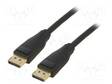 KAAPELI - DISPLAYPORT-PISTOKE,MOLEMMIN PUOLIN - PVC - PIT: 5M - MUSTA - HDMI, DVI, DisplayPort johdot - HCDBJ - 1