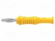 LABORATORY CONNECTOR: 4MM BANANA - PLUG - 36A - 30VAC - 60VDC - KELTAINEN - Banaaniliittimet 4mm - PJP1069-PRO-J - 1