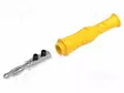 LABORATORY CONNECTOR: 4MM BANANA - PLUG - 36A - 30VAC - 60VDC - KELTAINEN - Banaaniliittimet 4mm - PJP1069-PRO-J - 2