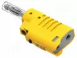 LABORATORY CONNECTOR: 4MM BANANA - PLUG - 36A - 30VAC - 60VDC - KELTAINEN - Banaaniliittimet 4mm - PJP1086-J - 2