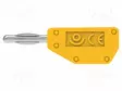 LABORATORY CONNECTOR: 2MM BANANA - PLUG - 10A - 30VAC - 60VDC - KELTAINEN - Banaaniliittimet 2mm - PJP215-J - 1