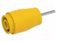 LABORATORY CONNECTOR: 4MM BANANA - SOCKET - 25A - KELTAINEN - INSULATED - Banaanijatkoliittimet - PJP3243PCB-J - 2