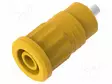 LABORATORY CONNECTOR: 4MM BANANA - SOCKET - 25A - KELTAINEN - INSULATED - Banaanijatkoliittimet - PJP3290-J - 1