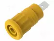 LABORATORY CONNECTOR: 4MM BANANA - SOCKET - 36A - KELTAINEN - INSULATED - Banaanijatkoliittimet - PJP3294-J - 2