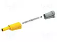 LABORATORY CONNECTOR: 4MM BANANA - PLUG - 36A - 1KVAC - KELTAINEN - 58.9MM - Banaaniliittimet 4mm - PJP1076-J - 2