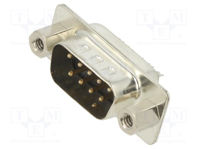 LIITIN: D-SUB - PIN: 9 - PISTOKE - UROS - JOHTOON - JUOTETTAVA - MUSTA - D liittimet - DB09-SP-J - 1