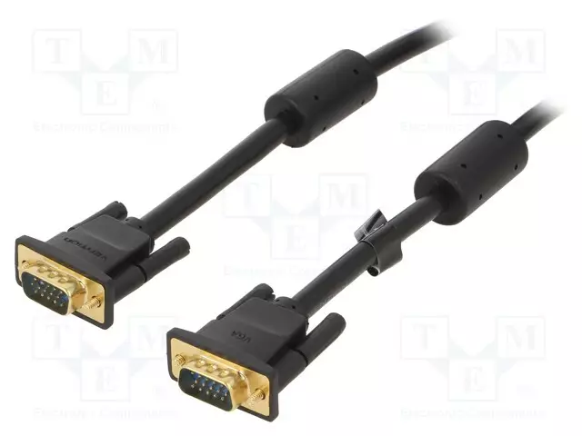 KAAPELI - D-SUB 15PIN HD-PISTOKE,MOLEMMIN PUOLIN - TUPLASUOJATTU - HDMI, DVI, DisplayPort johdot - DAEBJ - 1