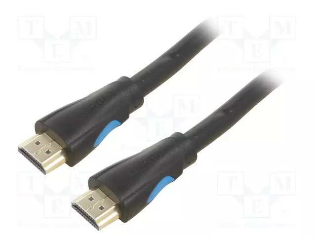 KAAPELI - HDMI-PISTOKE,MOLEMMIN PUOLIN - PVC - HDMI 1.4 - PIT: 5M - HDMI, DVI, DisplayPort johdot - AAOBJ - 1