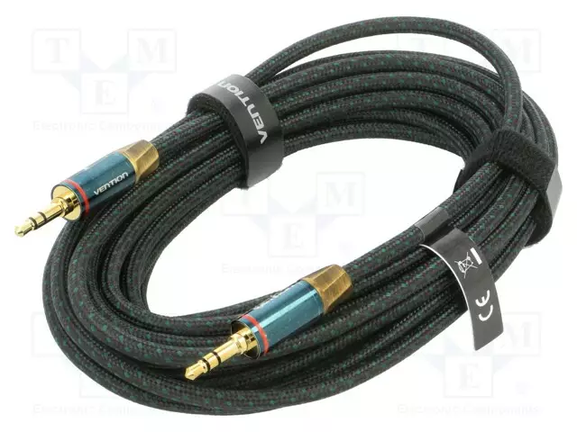 KAAPELI - JACK 3,5 MM 3PIN KULMAPISTOKE,MOLEMMIN PUOLIN - 5M - Muut audio-videokaapelit - BAYGJ - 1