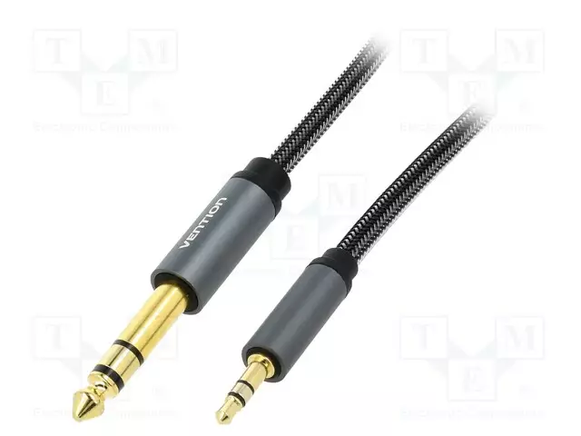 KAAPELI - JACK 3,5MM 3PIN PISTOKE,JACK 6,3 MM 3PIN PISTOKE - 5M - Muut audio-videokaapelit - BAIHJ - 1