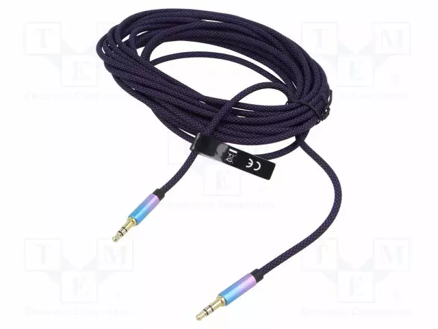 KAAPELI - JACK 3,5MM 3PIN PISTOKE,MOLEMMIN PUOLIN - 5M - MUSTA - Muut audio-videokaapelit - BKAVJ - 1