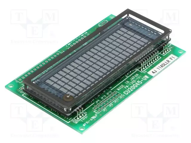NÄYTTÖ: VFD - AAKKOSNUMEERINEN - 20X4 - MERKKI: 4,7MM - 350CD/M2 - VFD-näytöt - CU20045-UW4J - 1