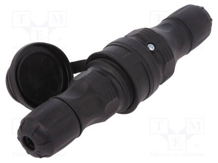 AC LIITIN-UROS,NAARAS - PISTORASIA,PISTOKE - 2P+PE - 250VAC - AC liittimet ja rungot - ZWG-54BK-BK - 2