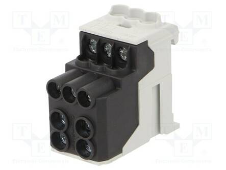 LIITIN: JAKOPALA - 101A - 1KV - DIN-KISKOLLE - RUUVI TERMINAALI - MUSTA - Kiskoliittimet - SDB100BK - 1
