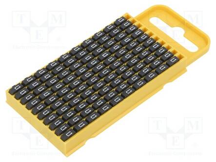 MERKIT - MERKINTÄ: L1 - 4,3÷5,3MM - POLYAMIDI - MUSTA - -40÷85°C - WIC - Kaapeleiden merkintä - WIC3-L1-BK - 1