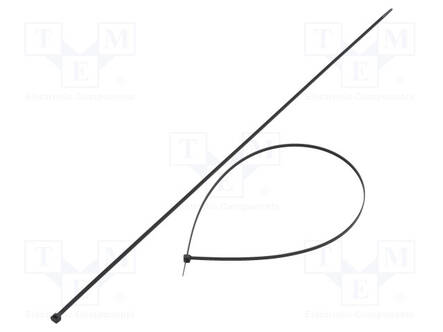 NIPPUSIDE - L: 650MM - W: 4,8MM - MUSTA - POLYAMIDI - 222N - ØMAKS: 195MM - Nippusiteet - FIX-S-4.8X650BK - 1