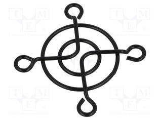 SUOJA - METALLI - 40X40MM - RUUVI - MUSTA - Tuulettimien suojat - FG-04-BK - 1